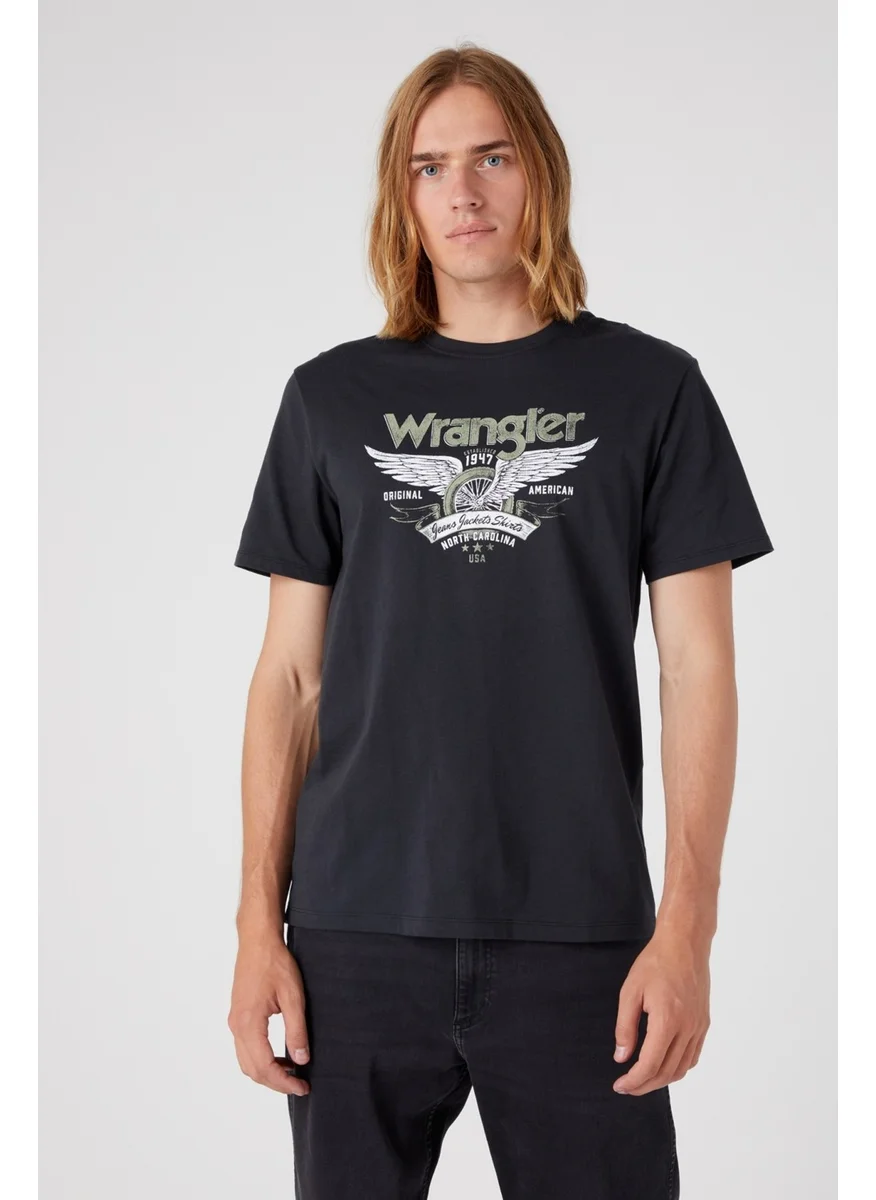 Wrangler Men's Black Crew Neck T-Shirt