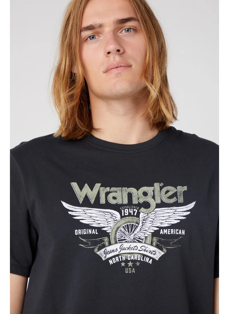 Wrangler Men's Black Crew Neck T-Shirt