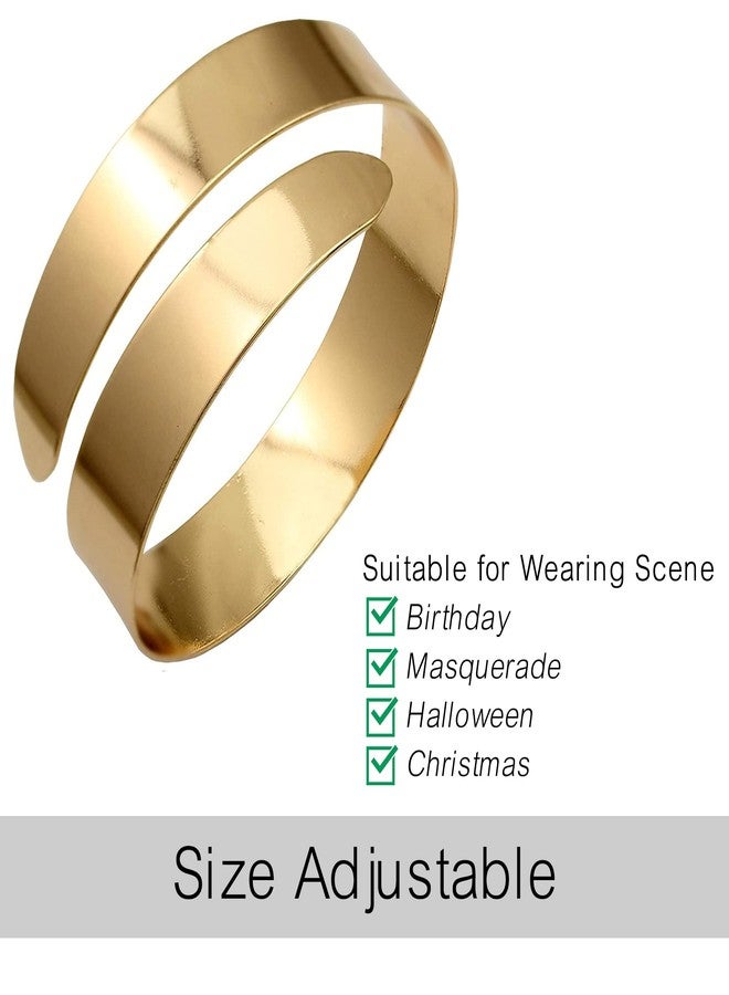 ALoveSoul Adjustable Gold Upper Arm Jewelry Cuff Bracelet Armlet Armband Bangle - Image 3