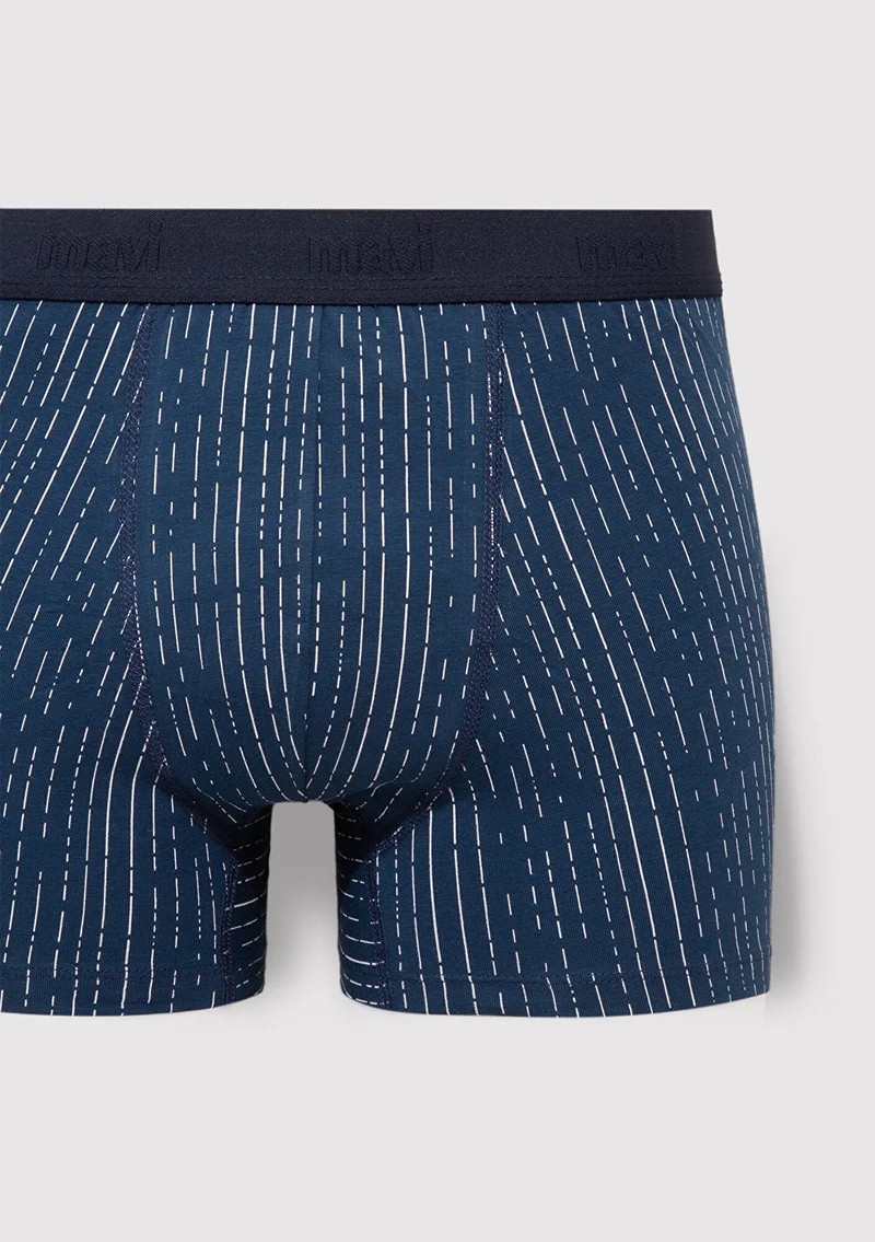 مافي Striped Navy Boxer