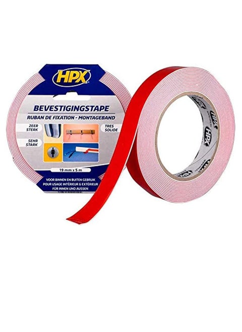Hpx Mirror Mounting Double Side Foam Tape White 19 mm X 5M 1905