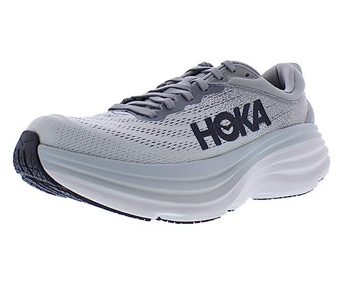 HOKA ONE ONE Bondi 8 Mens Shoes Size 10, Color: Sharkskin/Harbor Mist - Image 1