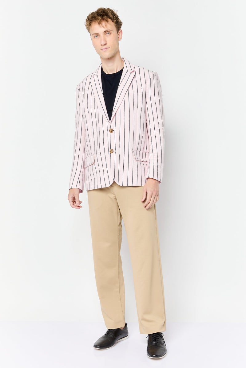 ESPRIT Men Regular Fit Stripe Casual Blazer, Multicolor - Image 3