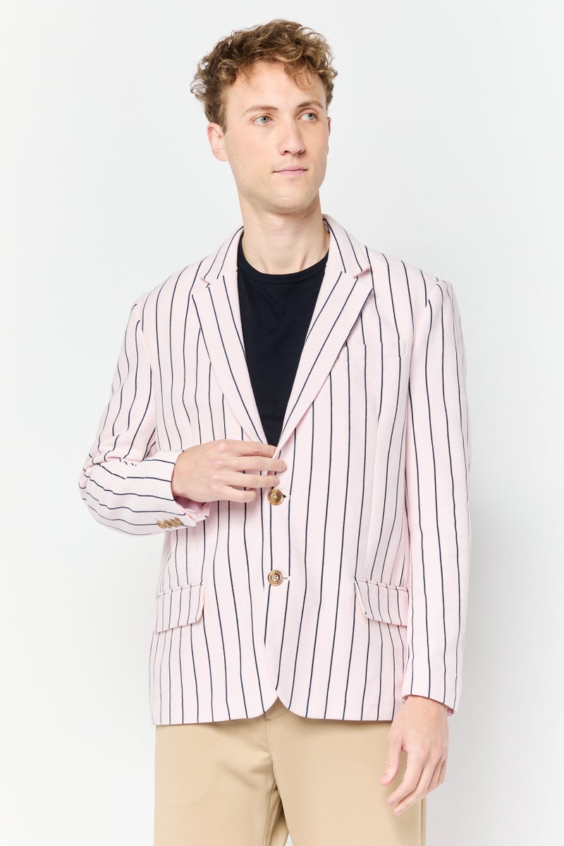 ESPRIT Men Regular Fit Stripe Casual Blazer, Multicolor - Image 1