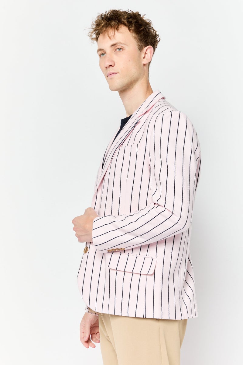 ESPRIT Men Regular Fit Stripe Casual Blazer, Multicolor - Image 2