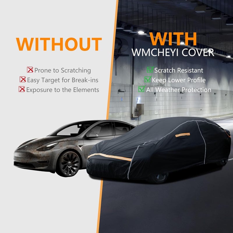 WMCHEYI Waterproof All Weather Car Cover for Sedans up to 210" - Image 2