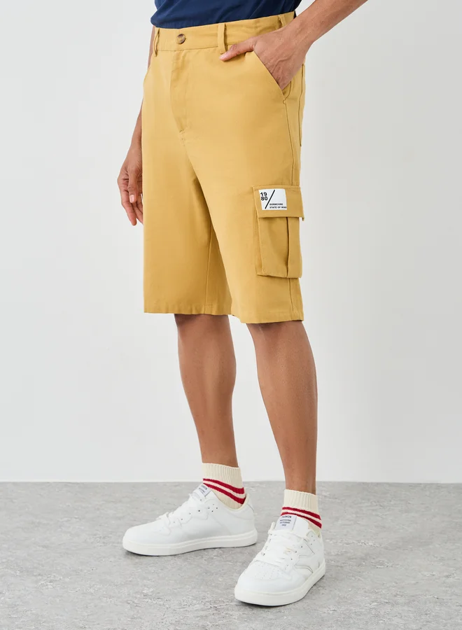 Styli Styli Oversized Cargo Shorts with Patch Detail