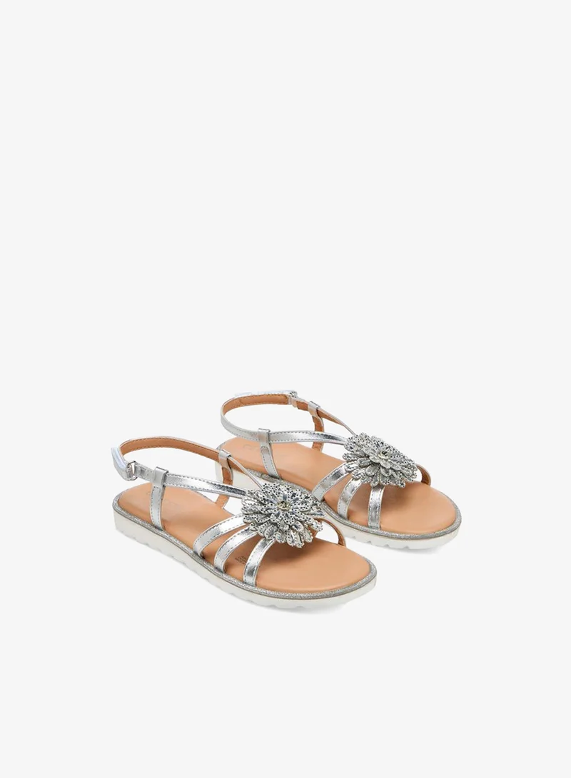 سيليست Girls Floral Embellished Sandals Ramadan Collection
