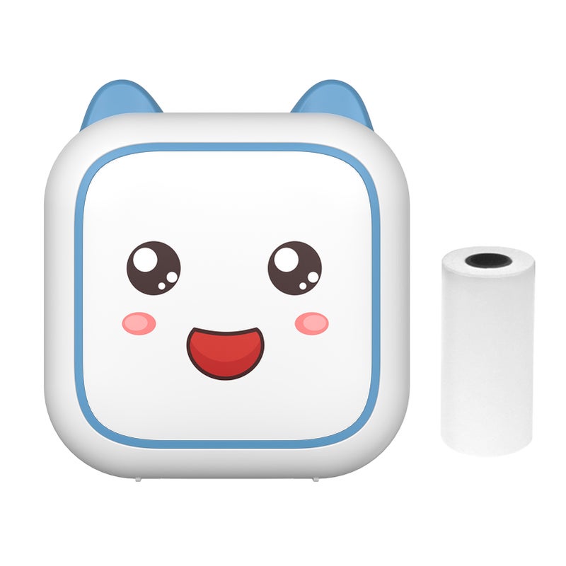 Mini Thermal Printer Multifunction Portable Sticker Maker Instant Photo Inkless Printing Support BT Connection for Smartphone with 1 Paper Roll 57mm Compatible with iOS Android System for Picture Receipt Memo Note Label Children DIY - Image 1
