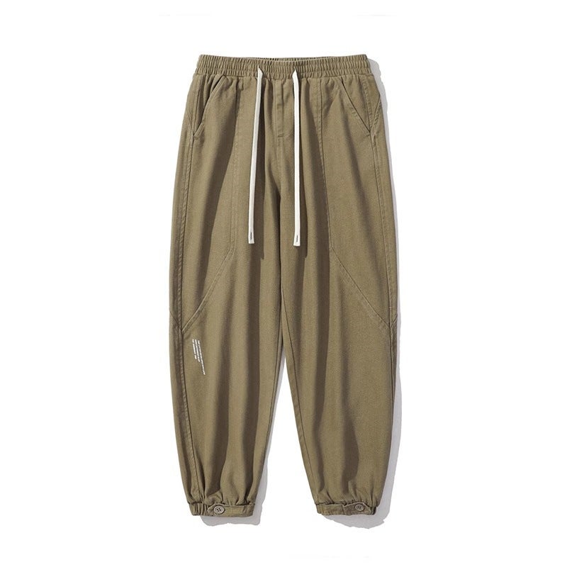 Men's Cargo Pants American Vintage Retro Tapered Casual Trousers Loose Fit - Image 5