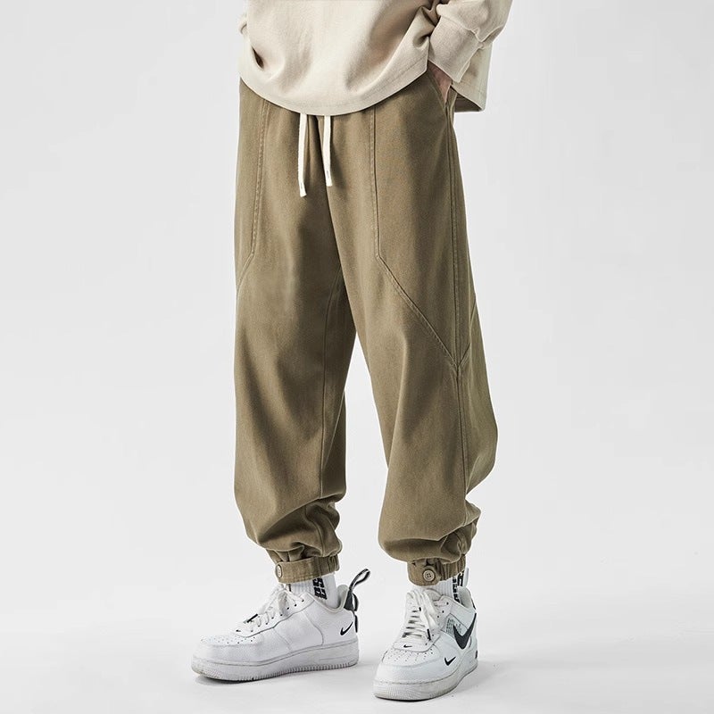 Men's Cargo Pants American Vintage Retro Tapered Casual Trousers Loose Fit - Image 2