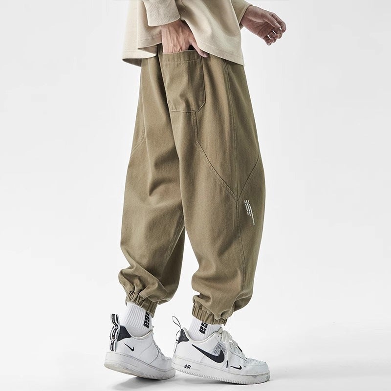 Men's Cargo Pants American Vintage Retro Tapered Casual Trousers Loose Fit - Image 3