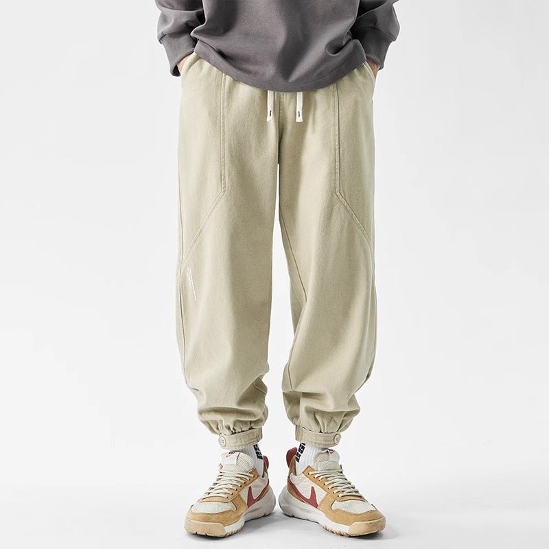 Men's Cargo Pants American Vintage Retro Tapered Casual Trousers Loose Fit - Image 4