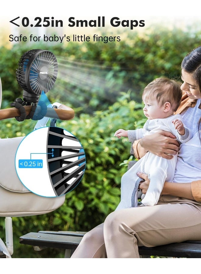 FRIZCOL Stroller Fan for Baby - Portable Fan Rechargeable - Battery Operated Fan - Image 2