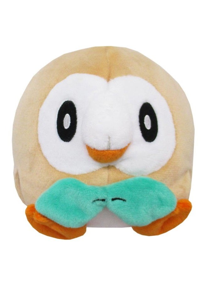 Sanei PP54 Rowlet Pokemon All Star Collection Stuffed Plush, 4.5" - Image 2