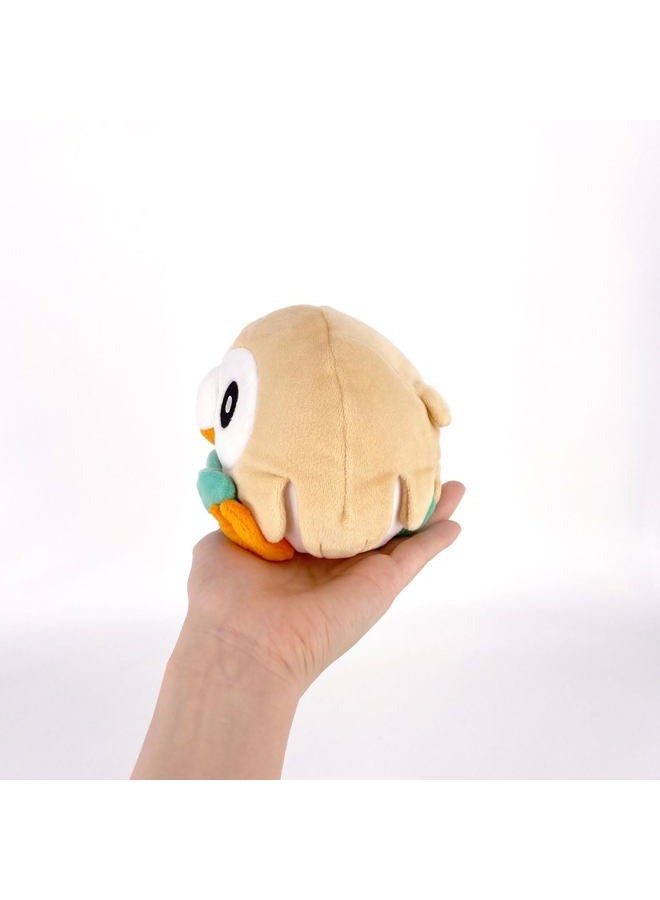 Sanei PP54 Rowlet Pokemon All Star Collection Stuffed Plush, 4.5" - Image 5