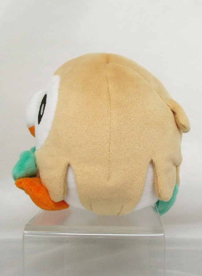 Sanei PP54 Rowlet Pokemon All Star Collection Stuffed Plush, 4.5" - Image 3