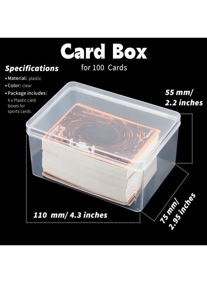 Vicenpal Playing Deck Card Storage Box Plastic Card Boxes Compatible With 100 Mtg Holder Storage Case 4.3 X 2.95 X 2.2 Inches Organizer Snap Closed For Trading Card Games Card Collector  - Image 3