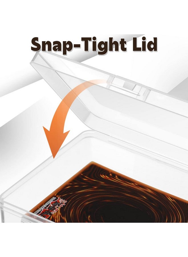 Vicenpal Playing Deck Card Storage Box Plastic Card Boxes Compatible With 100 Mtg Holder Storage Case 4.3 X 2.95 X 2.2 Inches Organizer Snap Closed For Trading Card Games Card Collector  - Image 4