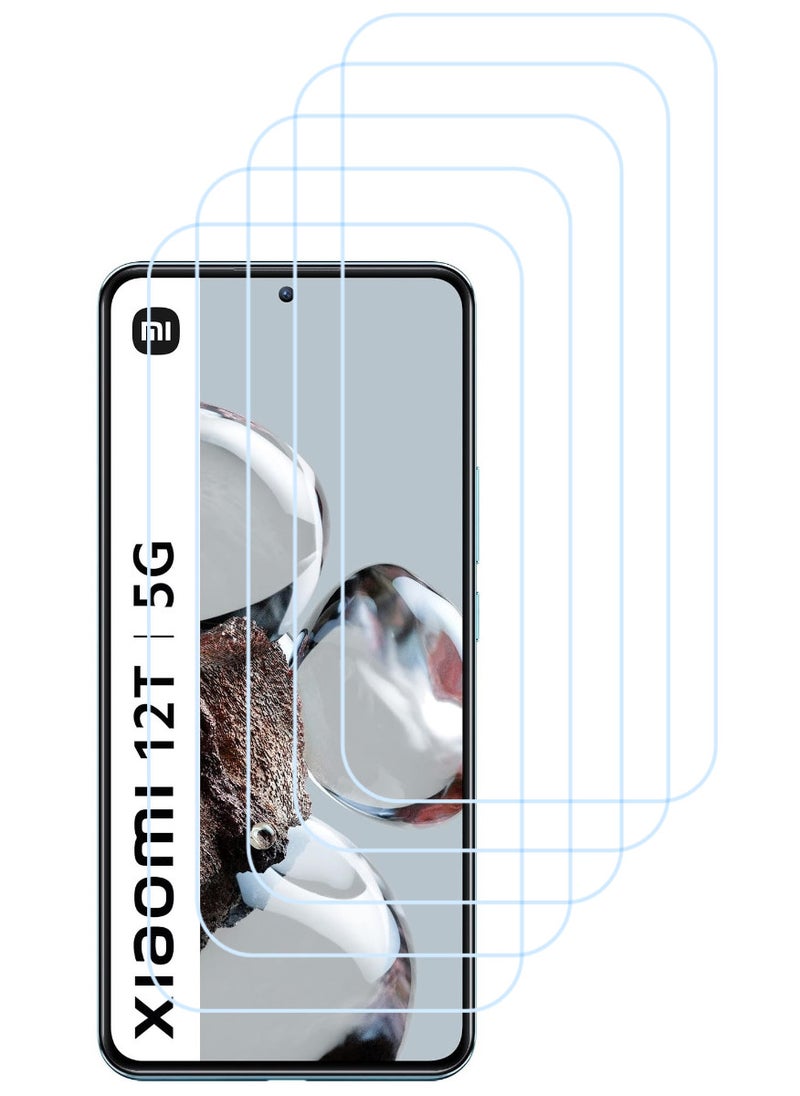 ACLIX 5 Pieces Antistatic ESD Dustproof Premium Quality High Definition Clear Tempered Glass Screen Protector Designed For Xiaomi 12T - Image 1