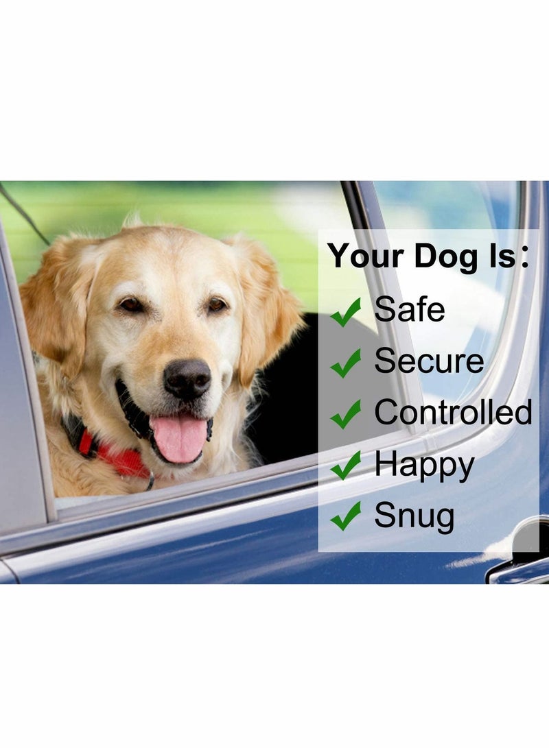 Excefore 2 Packs Dog Cat Safety Seat Belt Strap Car Headrest Restraint Adjustable Nylon Fabric Dog Restraints Vehicle Seatbelts Harness - Image 5