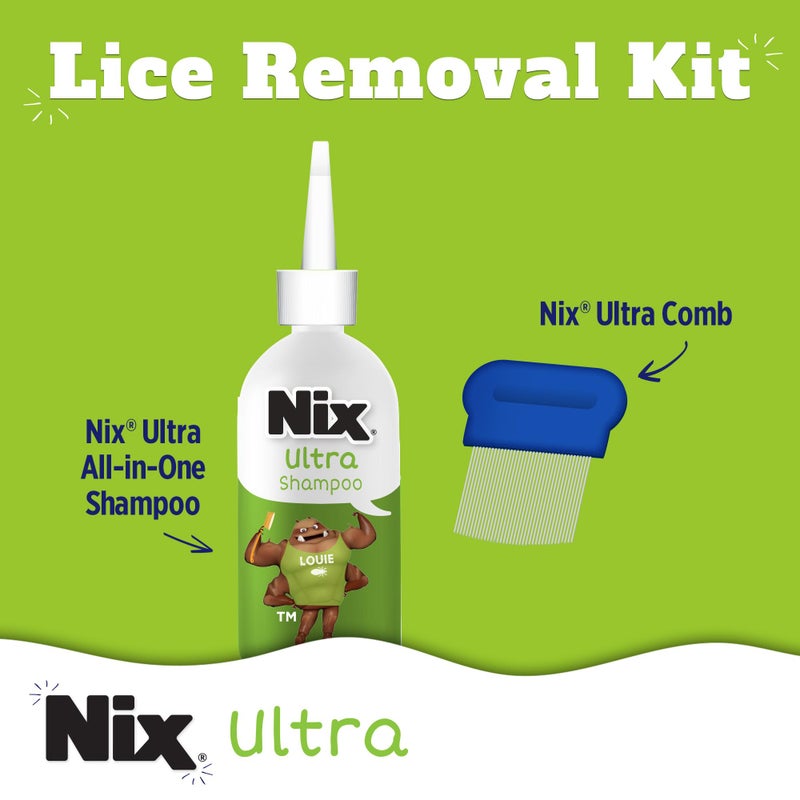 Nix Ultra Superlice Treatment, All-in-One Shampoo, 4 Fl Oz  Lice Removal Comb - Image 3