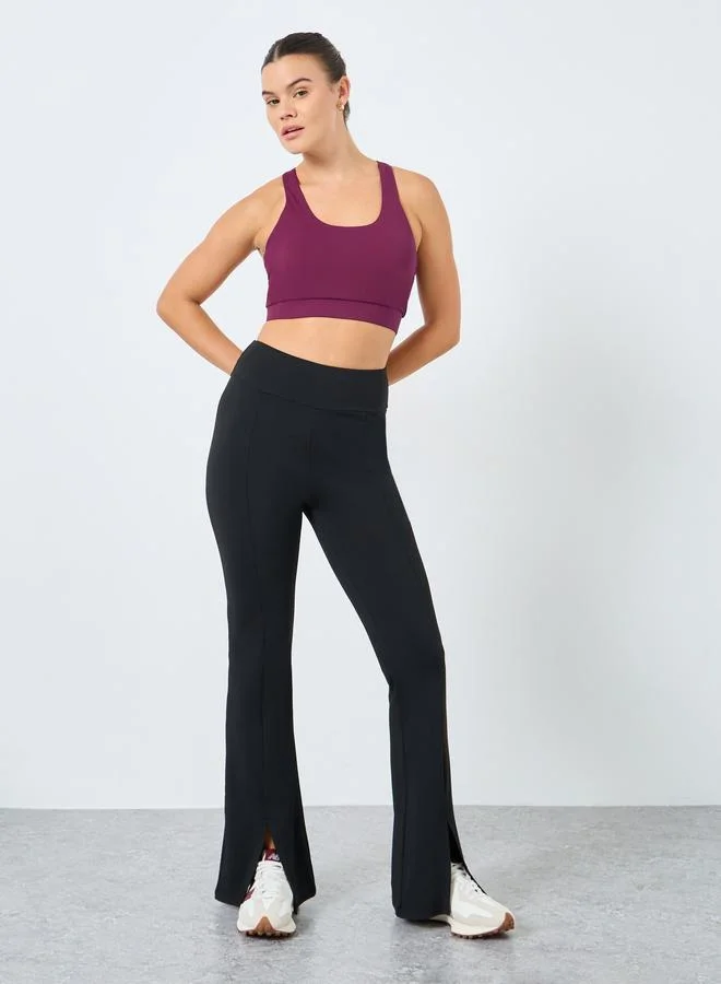 Styli Active Mesh Cross Strap Sports Bra