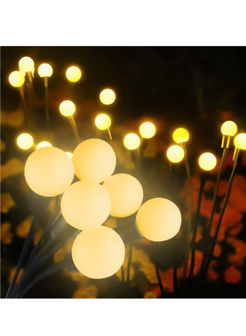 ULHYC 2-Piece Solar Powered Firefly Lights, Solar Lights Outdoor Waterproof, 8 Warm White Light Bulbs Starburst Swaying, Solar Garden Decorative Lights, for Path Landscape Outdoor Decorative Lights - Image 3