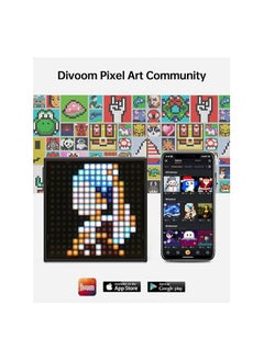 Divoom Devom TimeBox Evo PixelArt Bluetooth Speaker with 16x16 LED Display with App Control and Bedside Alarm Black  - Image 2
