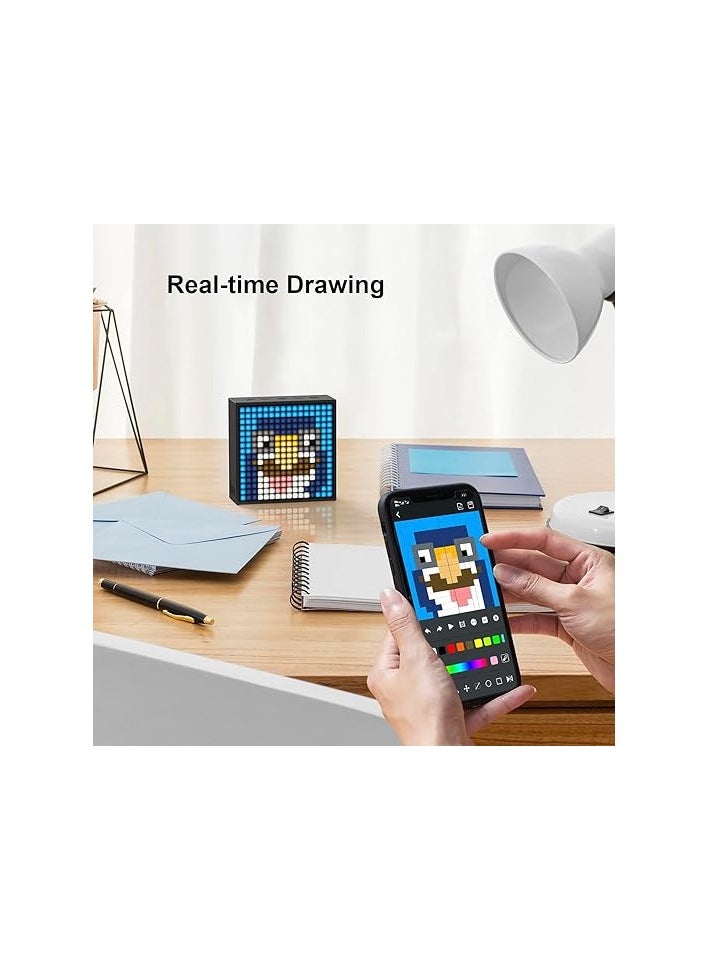 Divoom - Devom TimeBox Evo PixelArt Bluetooth Speaker with 16x16 LED Display with App Control and Bedside Alarm Black - Image 1