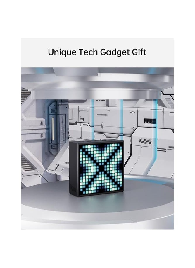 Divoom - Devom TimeBox Evo PixelArt Bluetooth Speaker with 16x16 LED Display with App Control and Bedside Alarm Black - Image 1