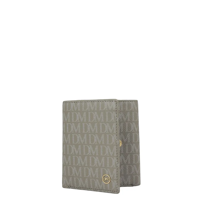 Da Milano Stone Grey Bifold Leather Mens Wallet