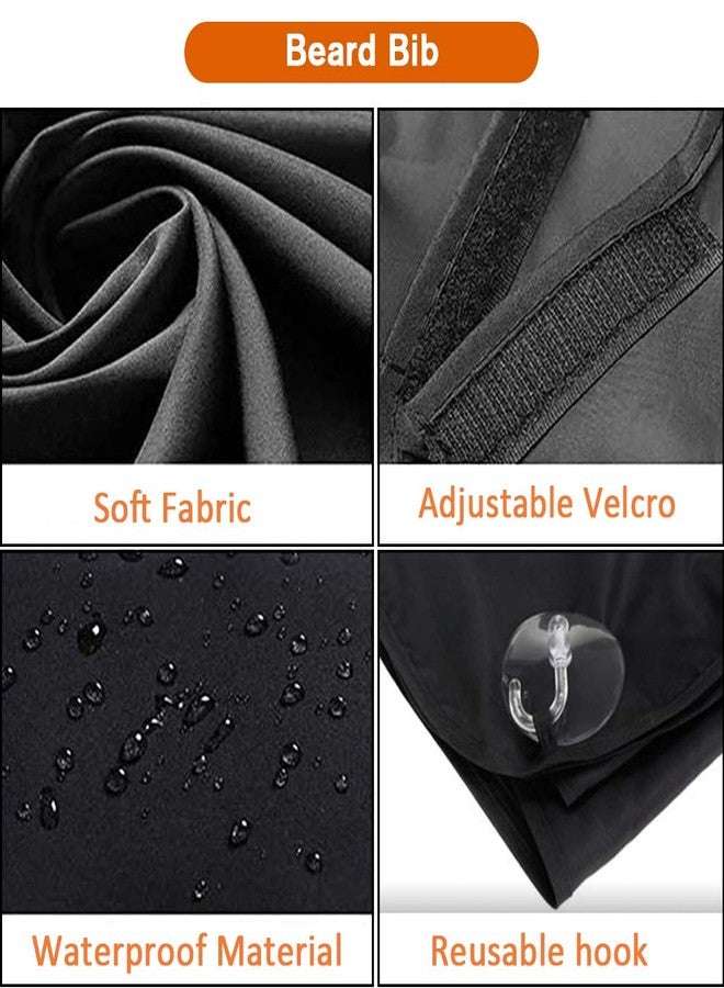 Showvigor Beard Bib Apron for Men, Christmas Day Gift Beard Trimming Catcher Bib for Shaving & Hair Clippings, Waterproof Non-Stick Hair Catcher Grooming Cloth with 2 Suction Cups - Image 3