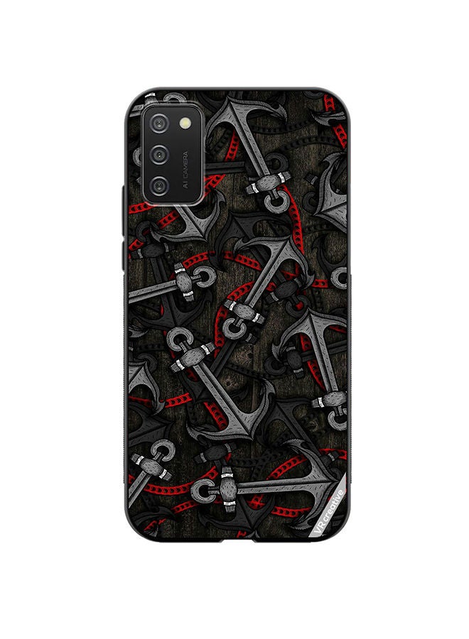 VR CREATIVE Protective Case Cover For Samsung Galaxy A03s Anchor Leggings Design Multicolour - Image 1