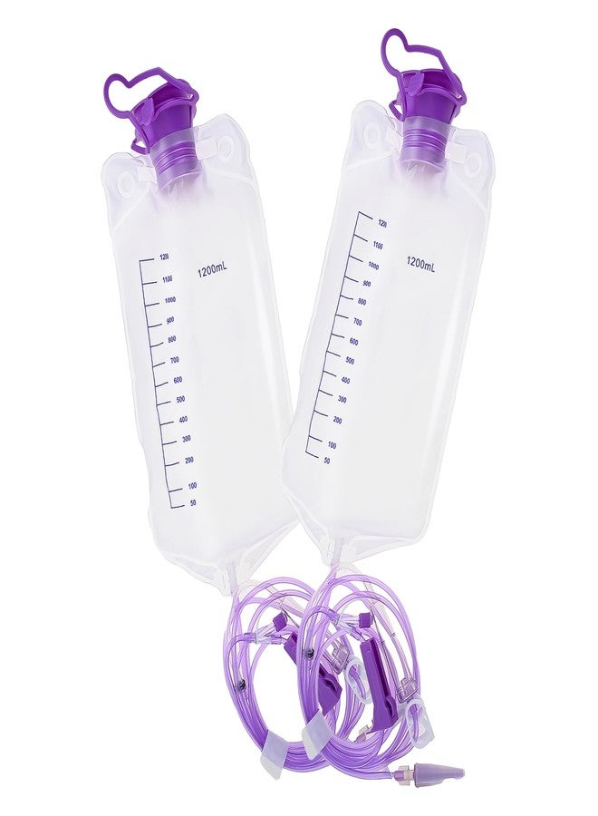 Lemfema 2Pcs Plant Drip Bag, Water Drip Bags, Automatic Plant Watering Drip Irrigation with Valve Kits for Potted Plants, 1200ML - Image 1