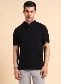 Dennis Lingo Black T-Shirt for Men, Classic Fit  - Image 1