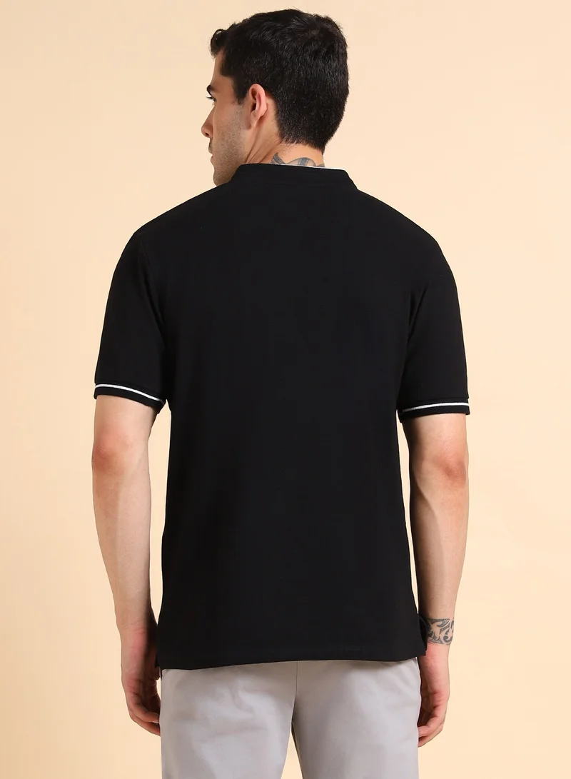 Dennis Lingo Black T-Shirt for Men, Classic Fit