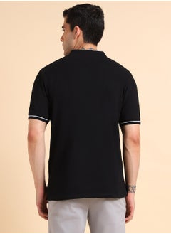 Dennis Lingo Black T-Shirt for Men, Classic Fit  - Image 5