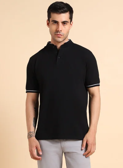 Dennis Lingo Black T-Shirt for Men, Classic Fit