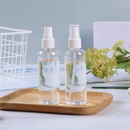 Bliss 100 ml Transparent Refillable Empty Spray Bottle for Home Office Car Travel Cleaning Sanitizer Fine Mist Transparent Pack of 3 - Image 4