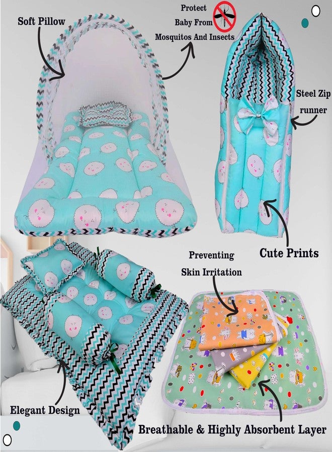 Kwitchy طقم مفروشات أطفال من 4 قطع من Kwitchy Baby للأولاد والبنات (من 0 إلى 6 أشهر، أخضر) (طقم من 4 قطع) - Image 2