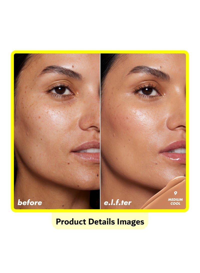 elf Halo Glow Skin Tint Light Coverage Foundation - Mineral SPF 50 - 9 Medium Cool - Image 3