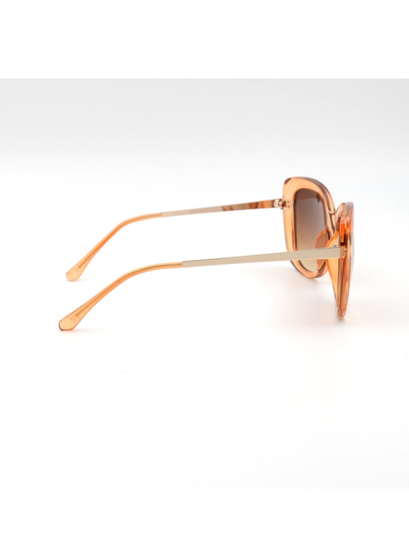 MADEYES نظارات شمسية للنساء لحماية من الأشعة فوق البنفسجية EE23P071-2 - بني/ذهبي - Image 4