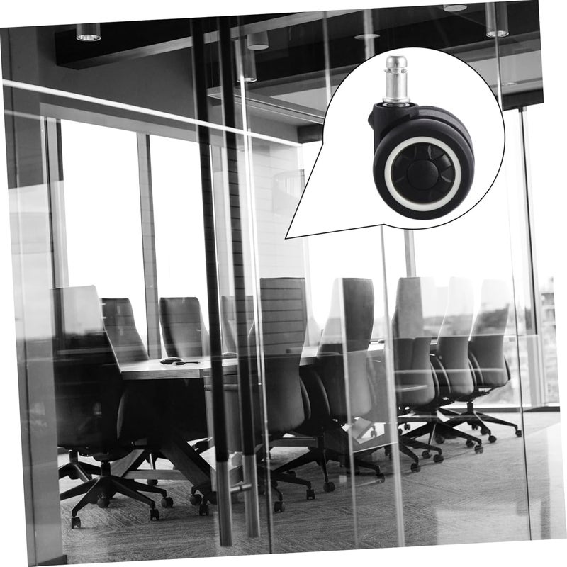 5PCS 2 Inch Grey TPR Swivel Casters Heavy Duty Silent Wheels for Office Chair Furniture - Image 5