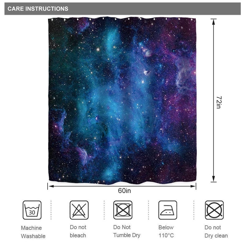 ريديكور Riyidecor Galaxy Boys Surtain Space Space Surtain for Bathroom Decor - Image 3