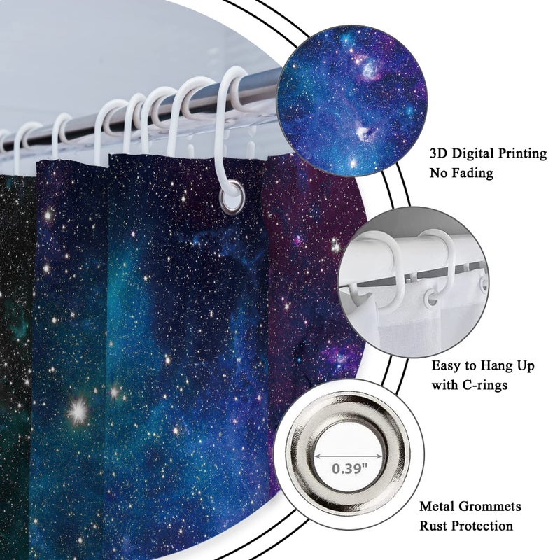 ريديكور Riyidecor Galaxy Boys Surtain Space Space Surtain for Bathroom Decor - Image 4