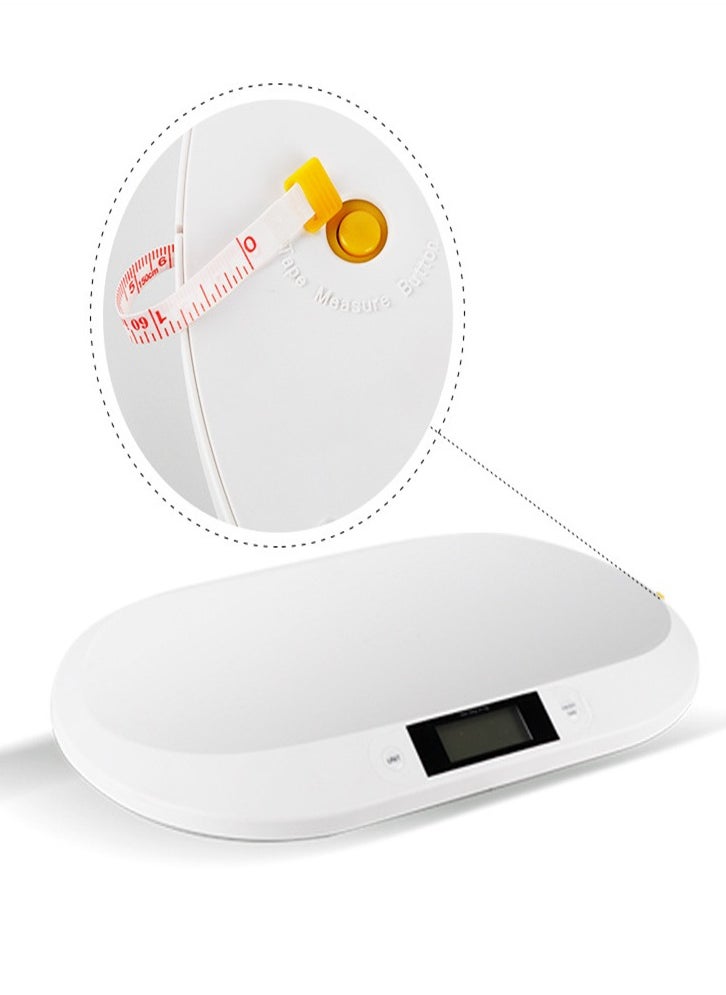 Generic - Newborn baby weight electronic scale, mini baby scale with height measurement tape measure 150cm, can bear weight 20kg - Image 1