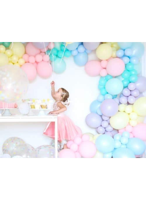 LB L B 112 pcs DIY Rainbow Garland Arch Kit Macaron Balloons for Pastel Ice Cream Party Birthday Party Photo Booth Background Party Decorations  - Image 3