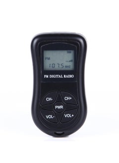 Portable Mini DSP Digital FM Stereo Noise Cancelling Receiver Black