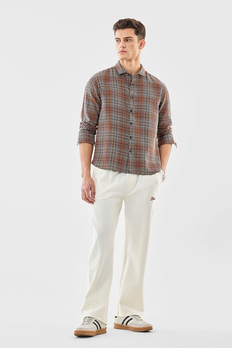 SNITCH Black Checkered Long Sleeve Regular Fit Shirt